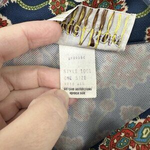 vintage 70s CAPE SHAWL PONCHO WRAP floral paisley boho bohemian hippie OS